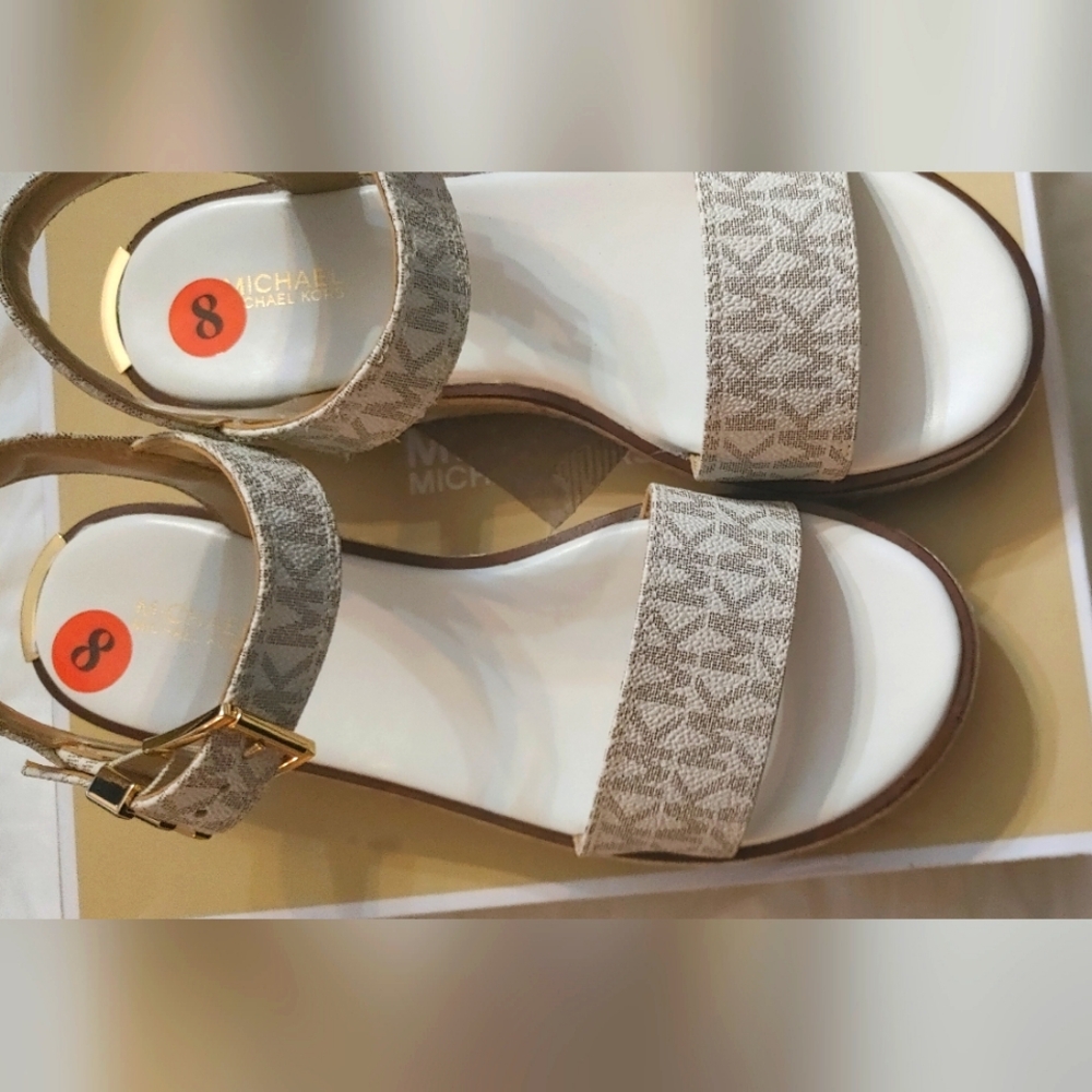 Michael Kors Sandals (white michael kors logo)